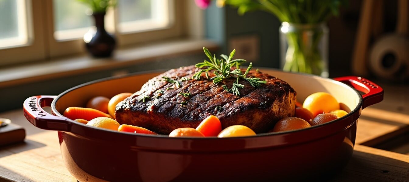 Rôti de bœuf fondant en cocotte : la recette d'un délice mijoté plein de saveurs