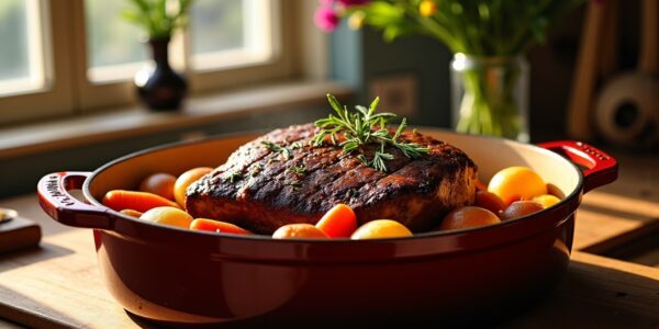 Rôti de bœuf fondant en cocotte : la recette d'un délice mijoté plein de saveurs