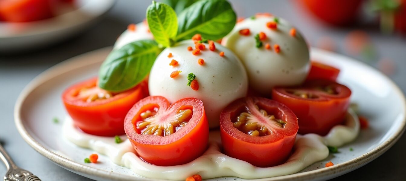Caprese revisitée en douceur : la célèbre salade italienne se métamorphose en dessert gourmand