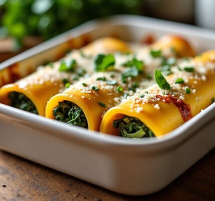 Délice végétarien : cannellonis aux épinards et sauce béchamel onctueuse