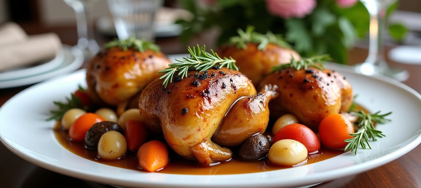 Cailles rôties : un festin élégant aux saveurs exquises