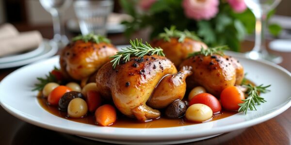 Cailles rôties : un festin élégant aux saveurs exquises